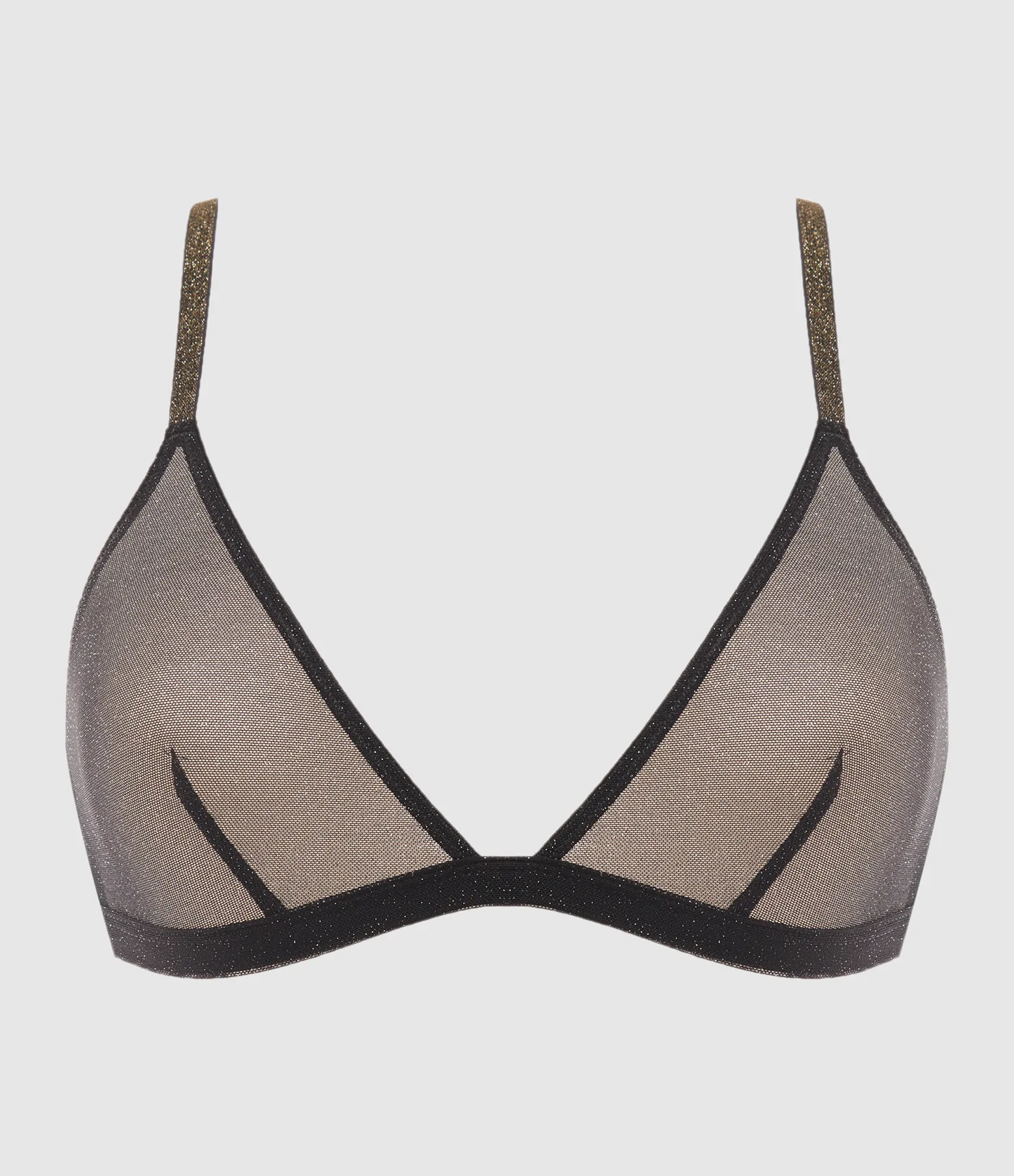 BELIZA Partager  Soutien-gorge Chloé Glitter Noir Doré  