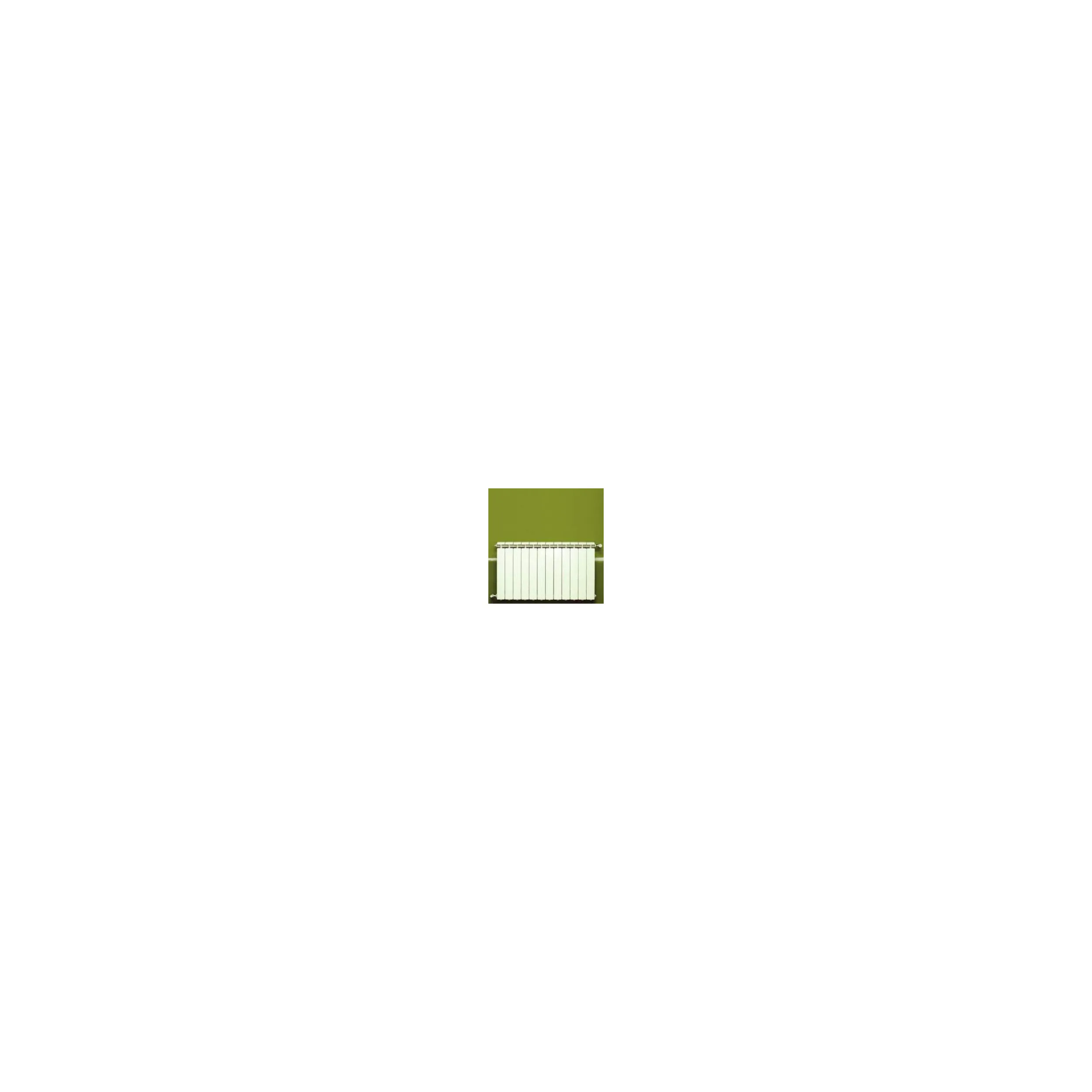 Chauffage central fonte aluminium 12 éléments blanc KLASS 600, 1584w