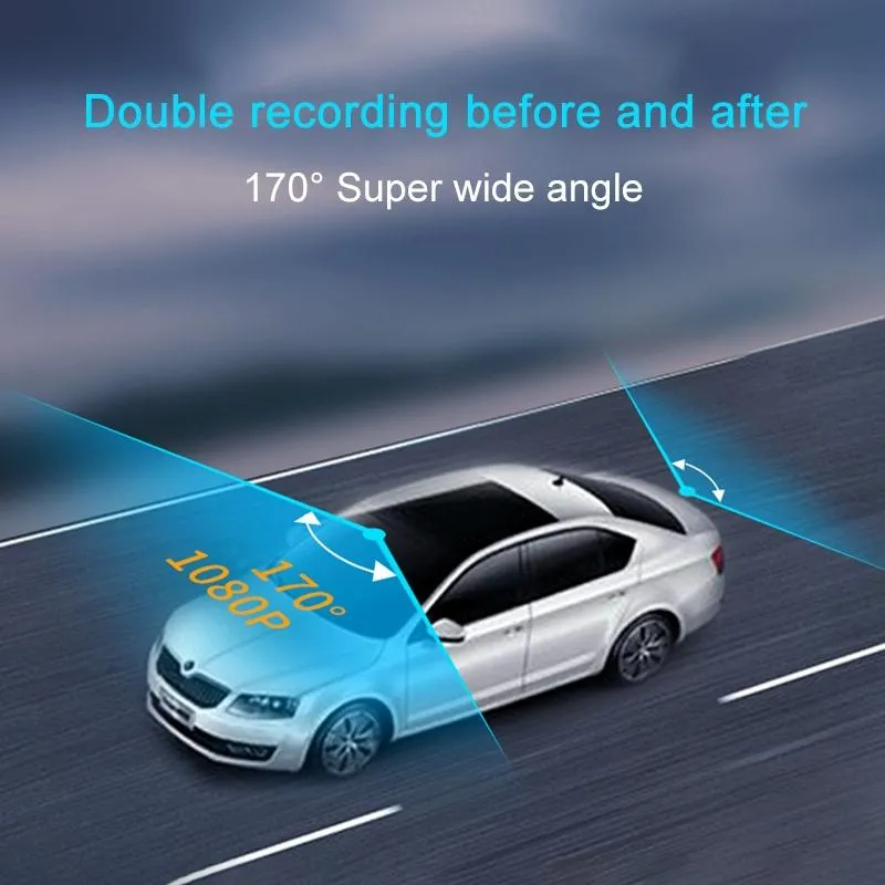 Dashcam 2K HD Vision Nocturne WiFi Détection Mouvement