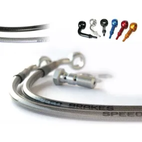 Durite de frein avant d'aviation SPEEDBRAKES inox/raccord titane Yamaha FZR 1000