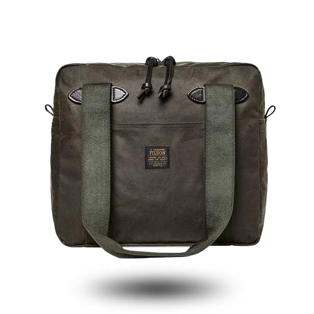 Filson Sac en Tin Cloth Zippé Vert