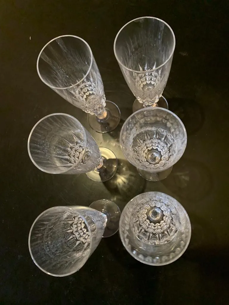 Flûtes à champagne en cristal 