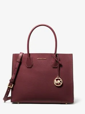 Grand sac à main Mercer à soufflets en cuir grainé