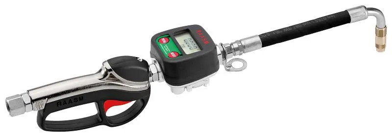 Injecteur de carburant ELMAG &#039;40AL&#039; pour huile et liquides similaires avec compteur numérique et embout flexib