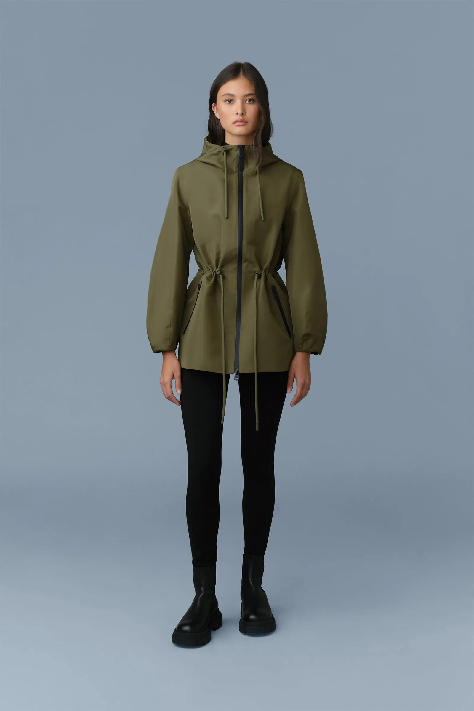 KALEA Manteau de pluie technique avec cordon coulissant à la taille