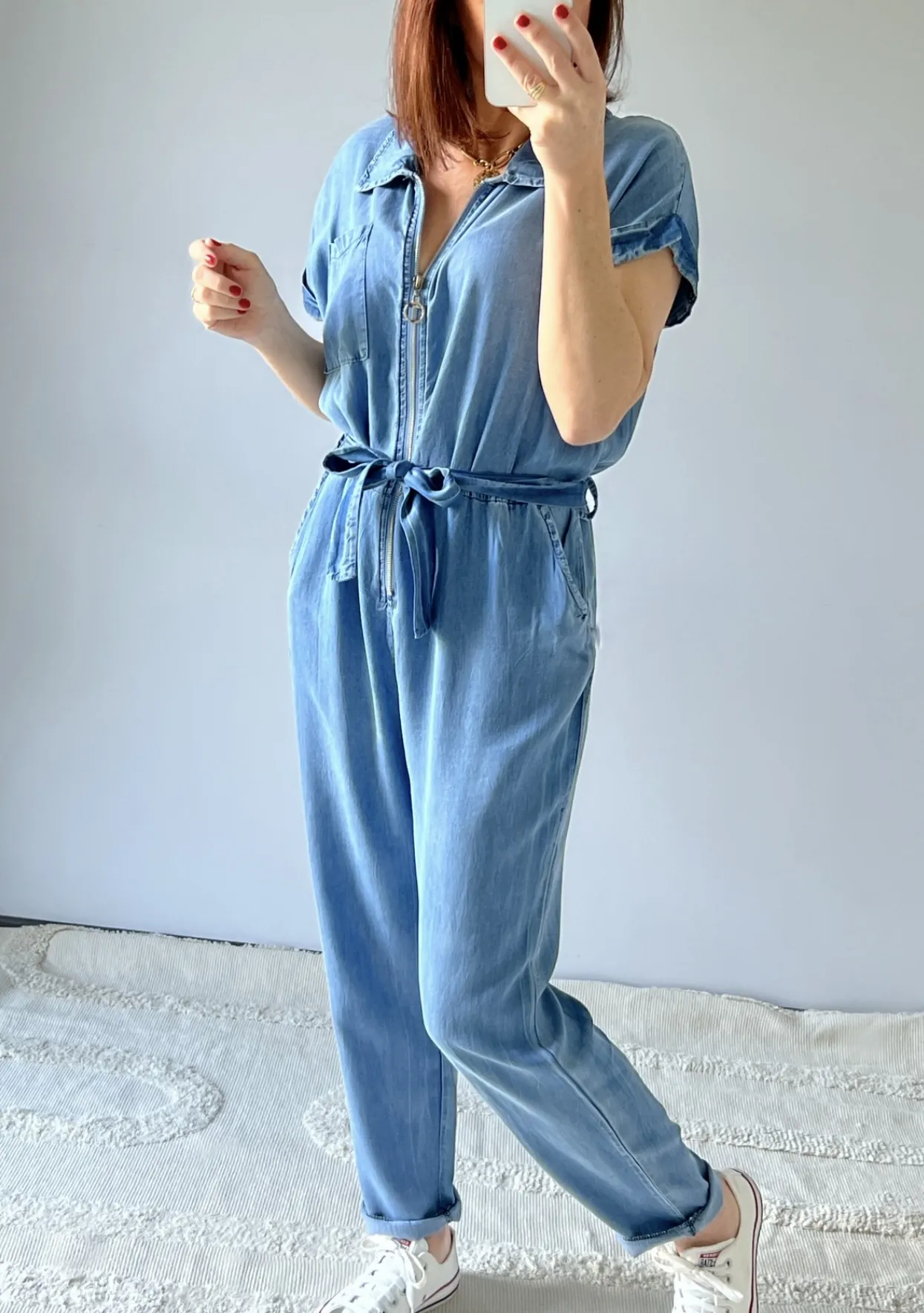 La combinaison Lilia jean bleu
