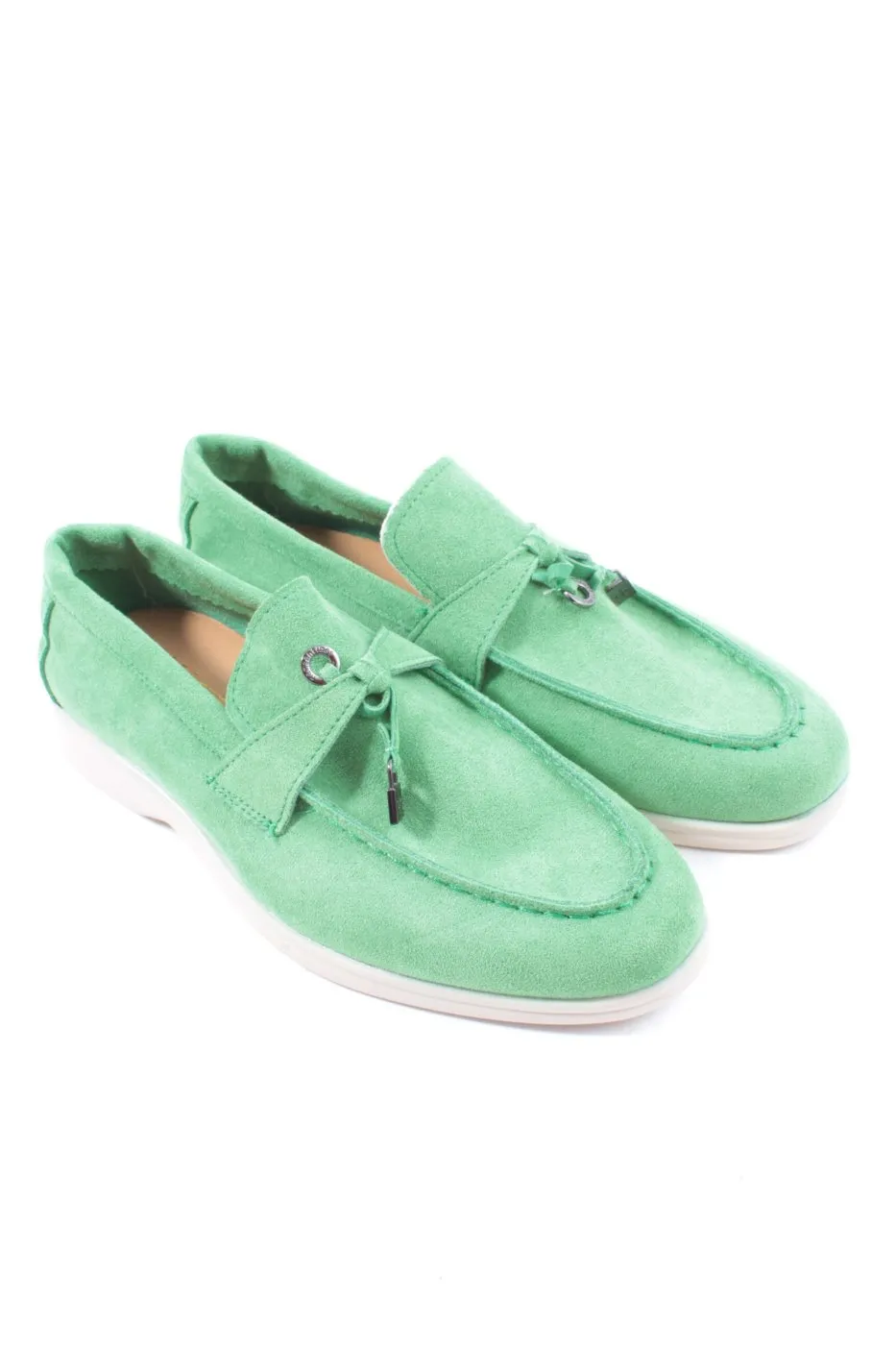 Mocassins vert style décontracté
