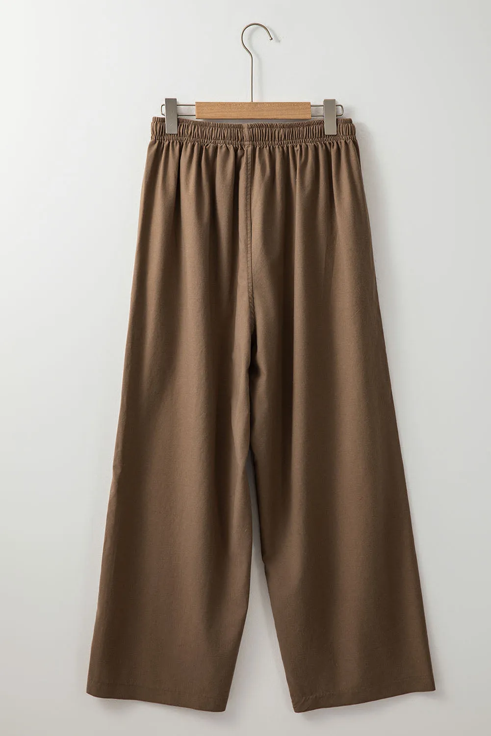 Pantalon large en coton et lin avec cordon de serrage à la taille Desert Palm