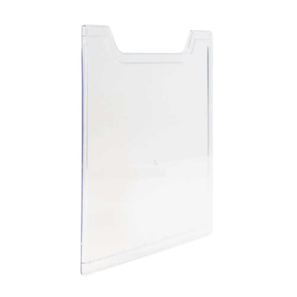 Plaque de recouvrement verticale A4 cristal