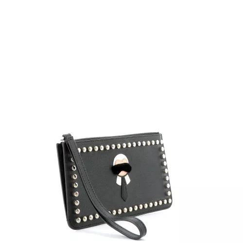 Pochette Karl Lagerfel Fendi Cuir Noir