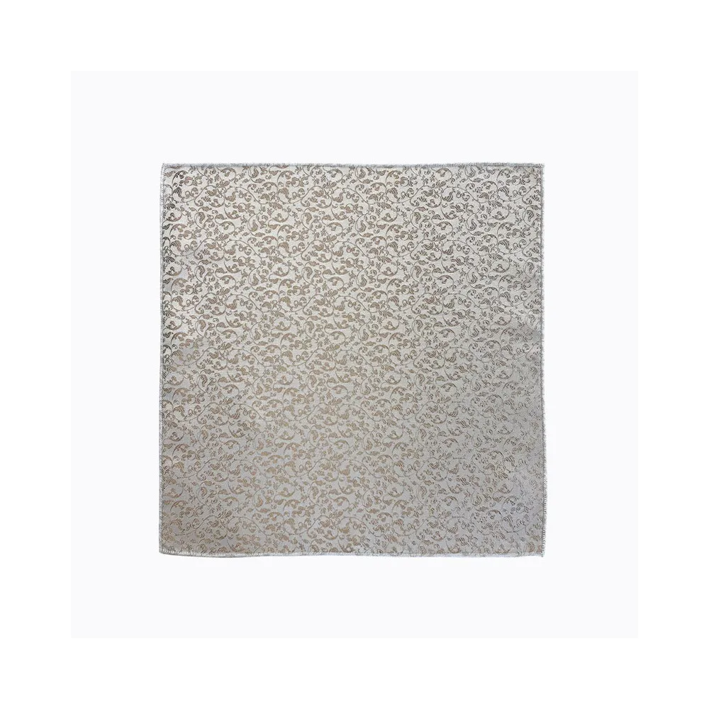 Pochette Les Ateliers Grège Cérémonie Jacquard Beige