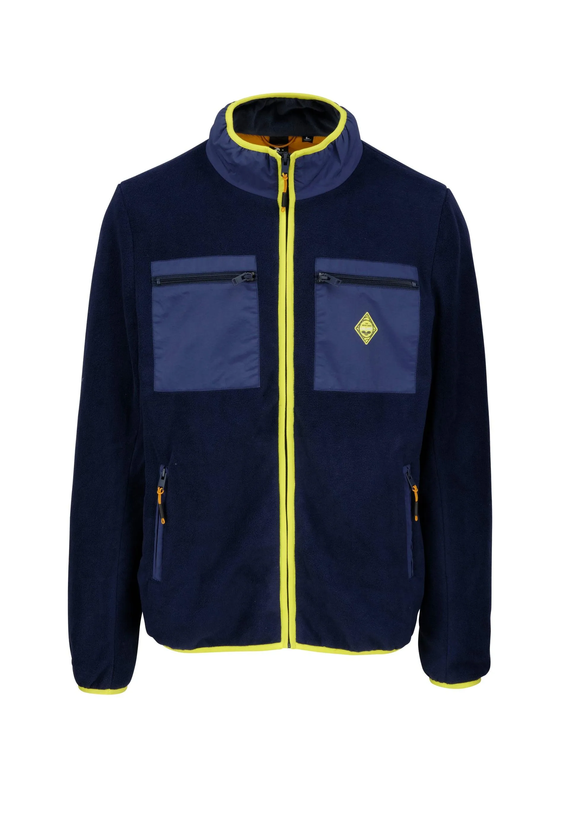 Polar homme bleu marine avec finitions jaune citron