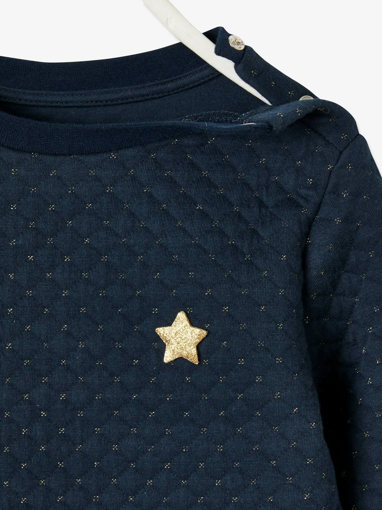 Robe de Noël fille bi-matière rouge brique - Vertbaudet
