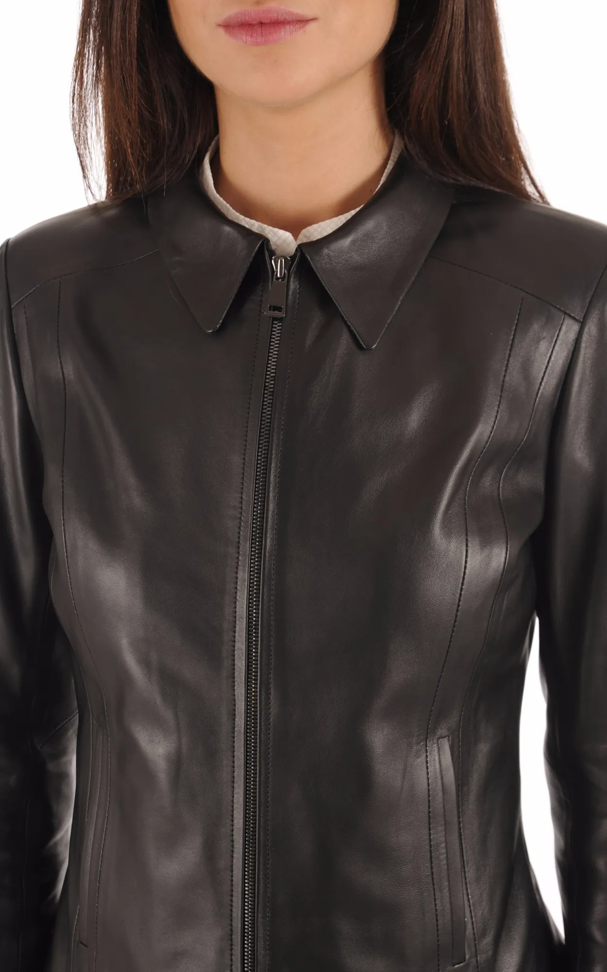 Spencer Cuir Agneau Noir La Canadienne - La Canadienne - Blousons Cuir Noir