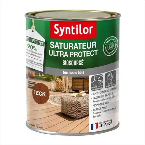 SYNTILOR Saturateur Biosourcé nature protect pour bois, teck, mat 0...