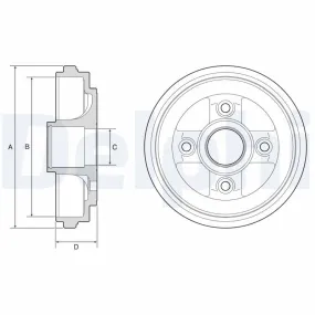 Tambour de frein DELPHI BF584 