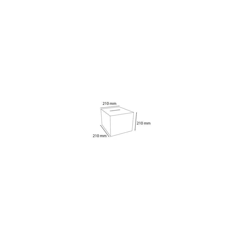 Urne transparente 21x21x21cm cristal