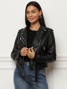 Veste style motard- Noir